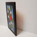 Vintage Carved Wood Plaque, Hand Painted, Cardinal Birds with Blossoms, Signed