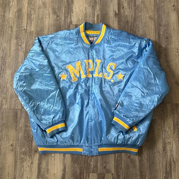 Vintage Hardwood Classics MPLS. Lakers Satin Jacket Size 3XL Minneapolis Lakers
