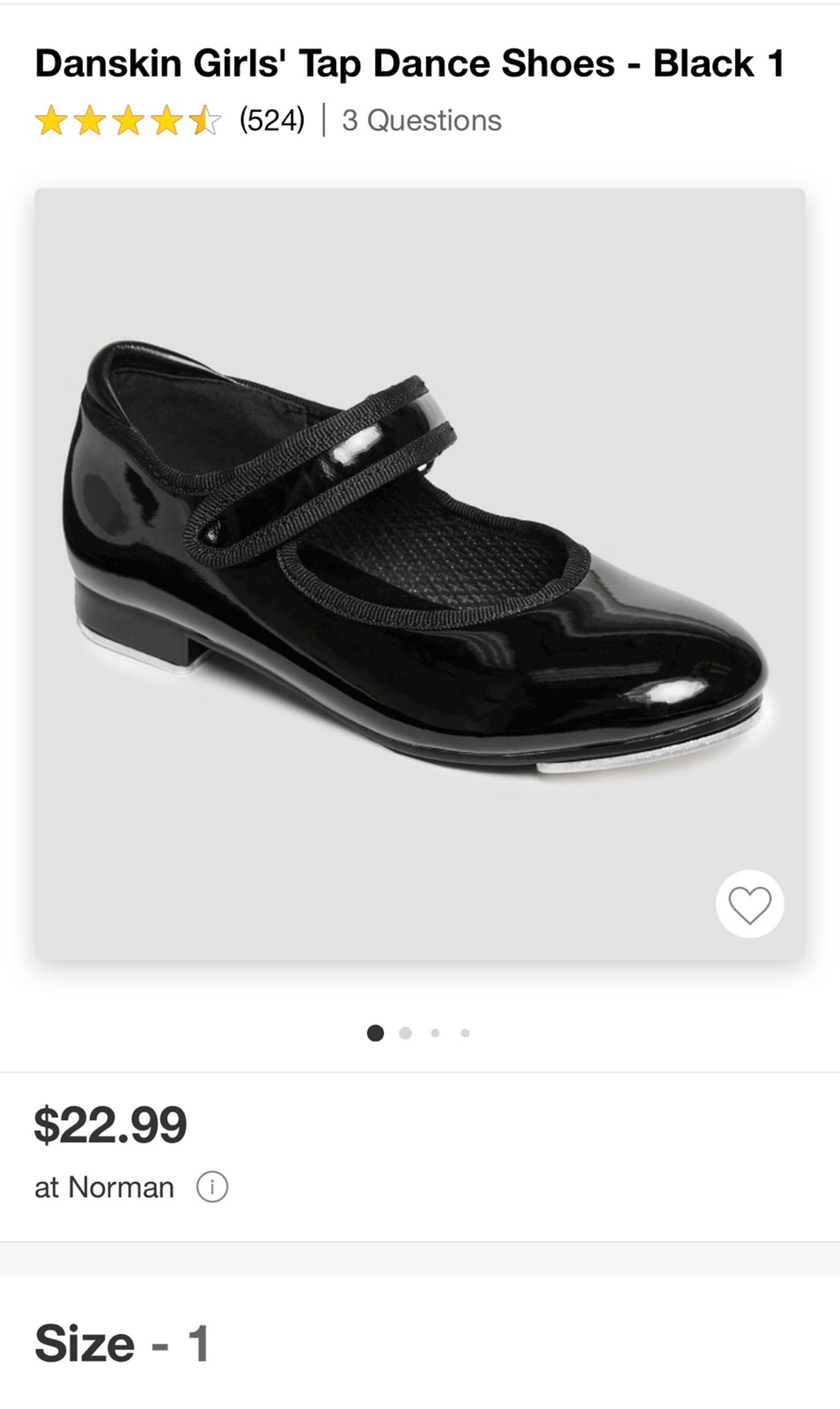 NEW Danskin Girl’s Tap Shoes-size 1