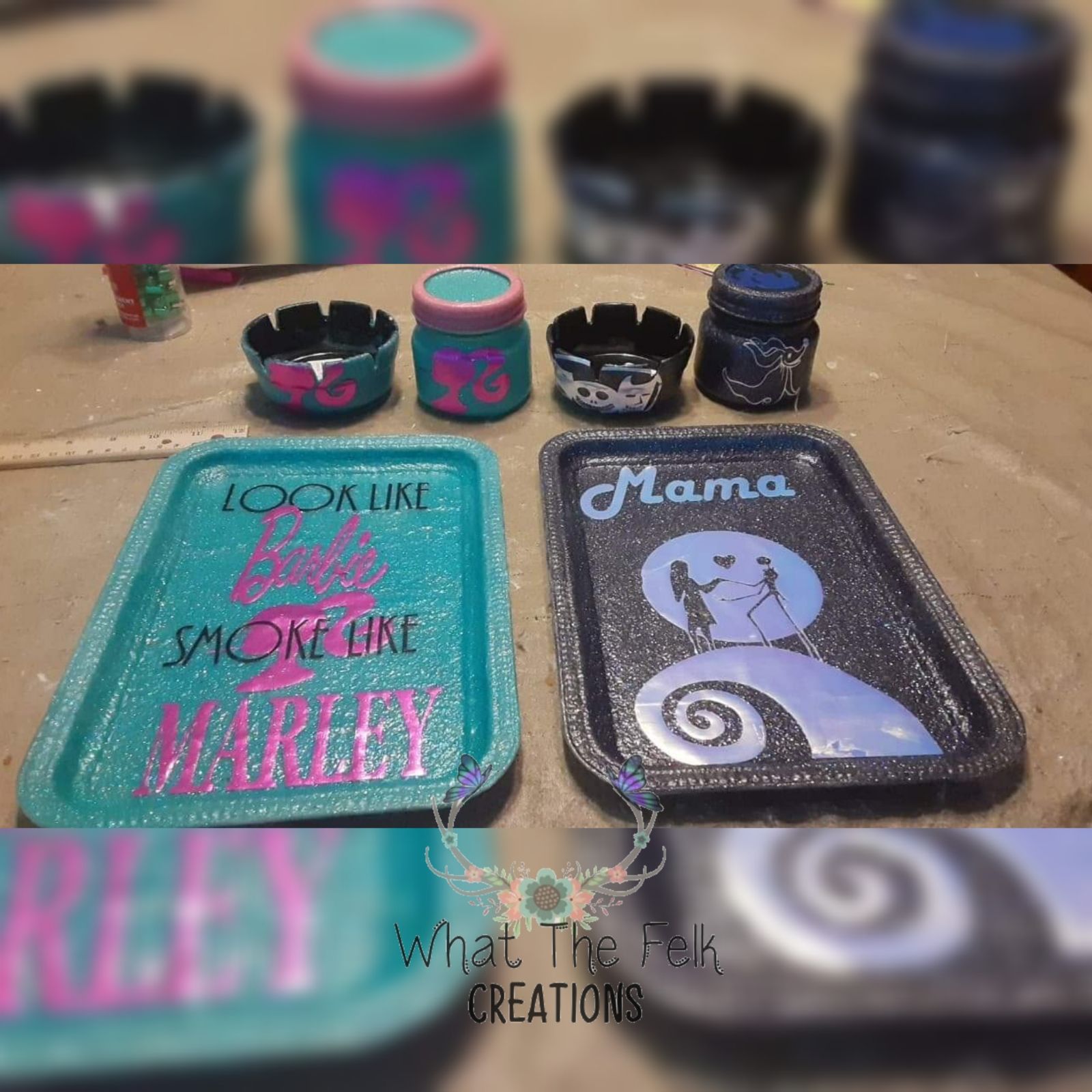 Custom rolling tray sets!!