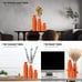 Orange vase Set of 3 - Cylinder Ceramic vases for Pampas Grass Fresh Flowers