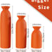 Orange vase Set of 3 - Cylinder Ceramic vases for Pampas Grass Fresh Flowers