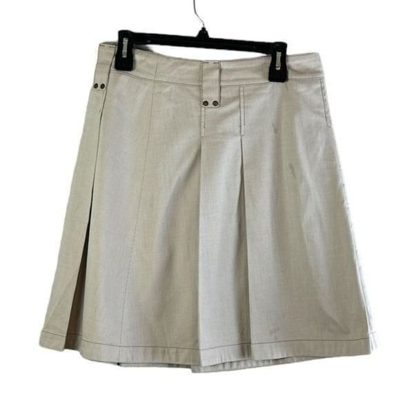 Gunex A Line Side Zip Pleated Skirt Size 6