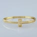 2ct Diamond 14K Gold Bangle Bracelet Womens Sterling Silver Jewelry 2 ct 14 NEW