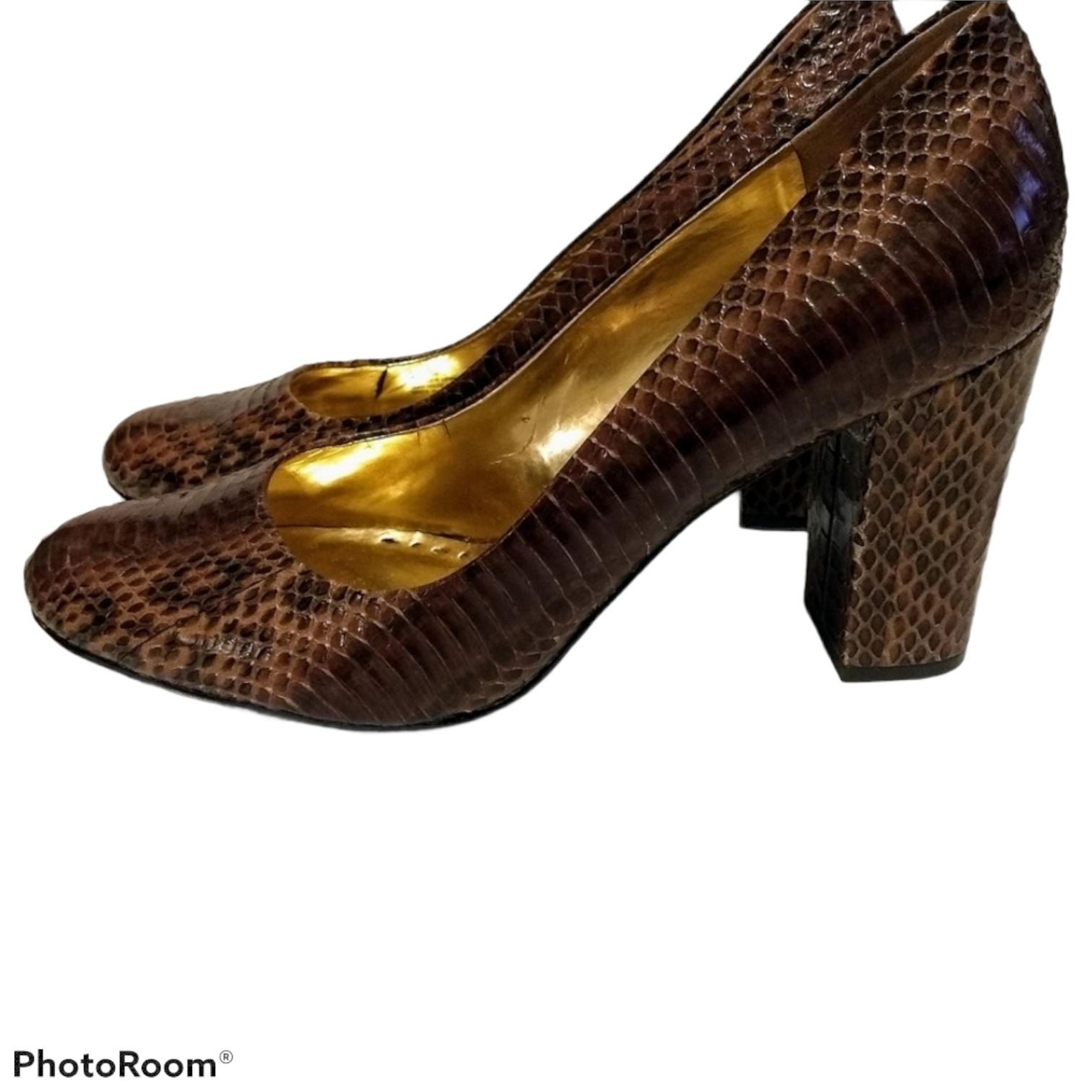 BCBGirls Brown Python Snake Pumps Sz 8.5