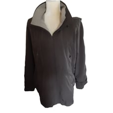 CG Gallery Collection chocolate brown hooded coat LP rain jacket lightweight