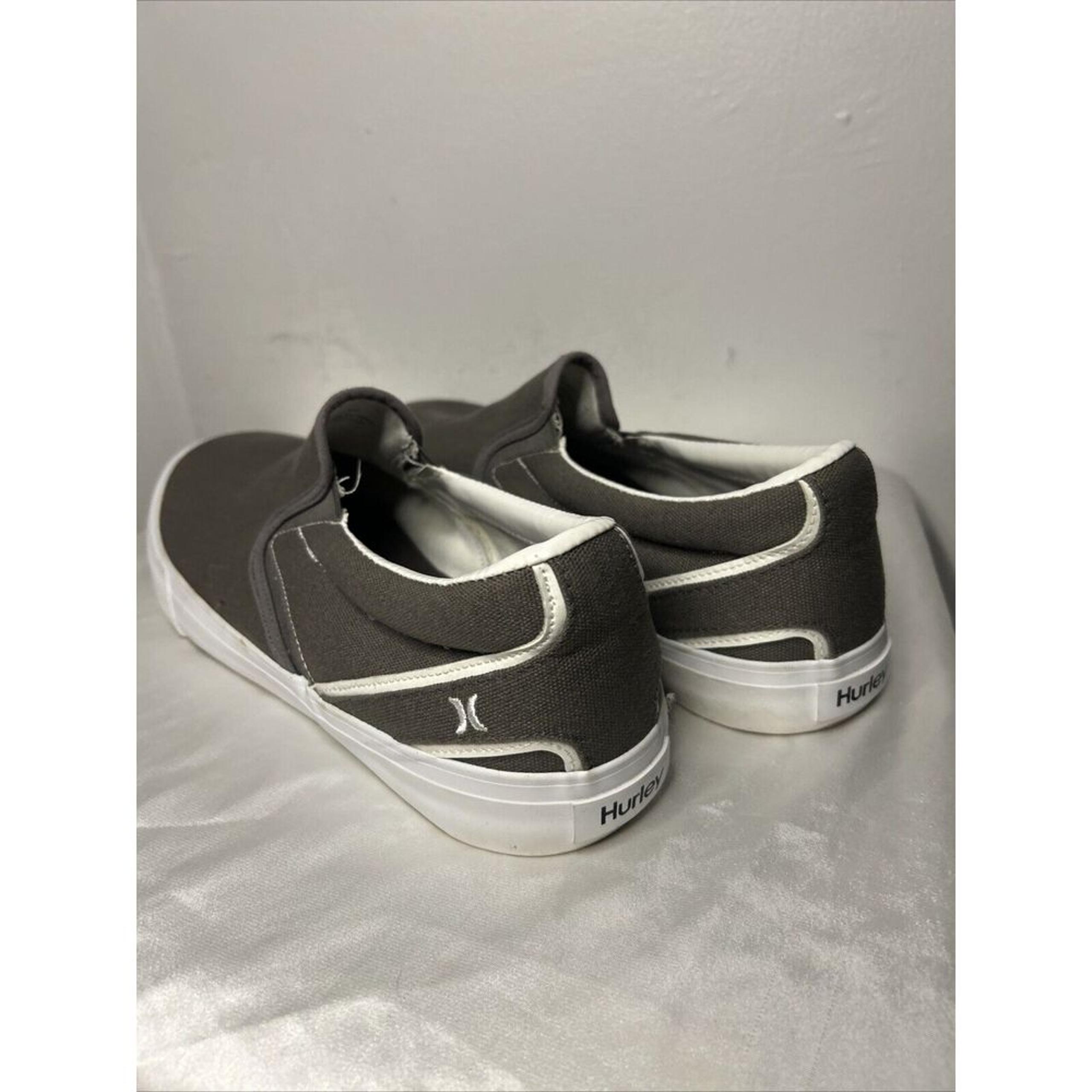 Hurley Arlo Slip On  Gray Canvas Mens Shoes Size 12M