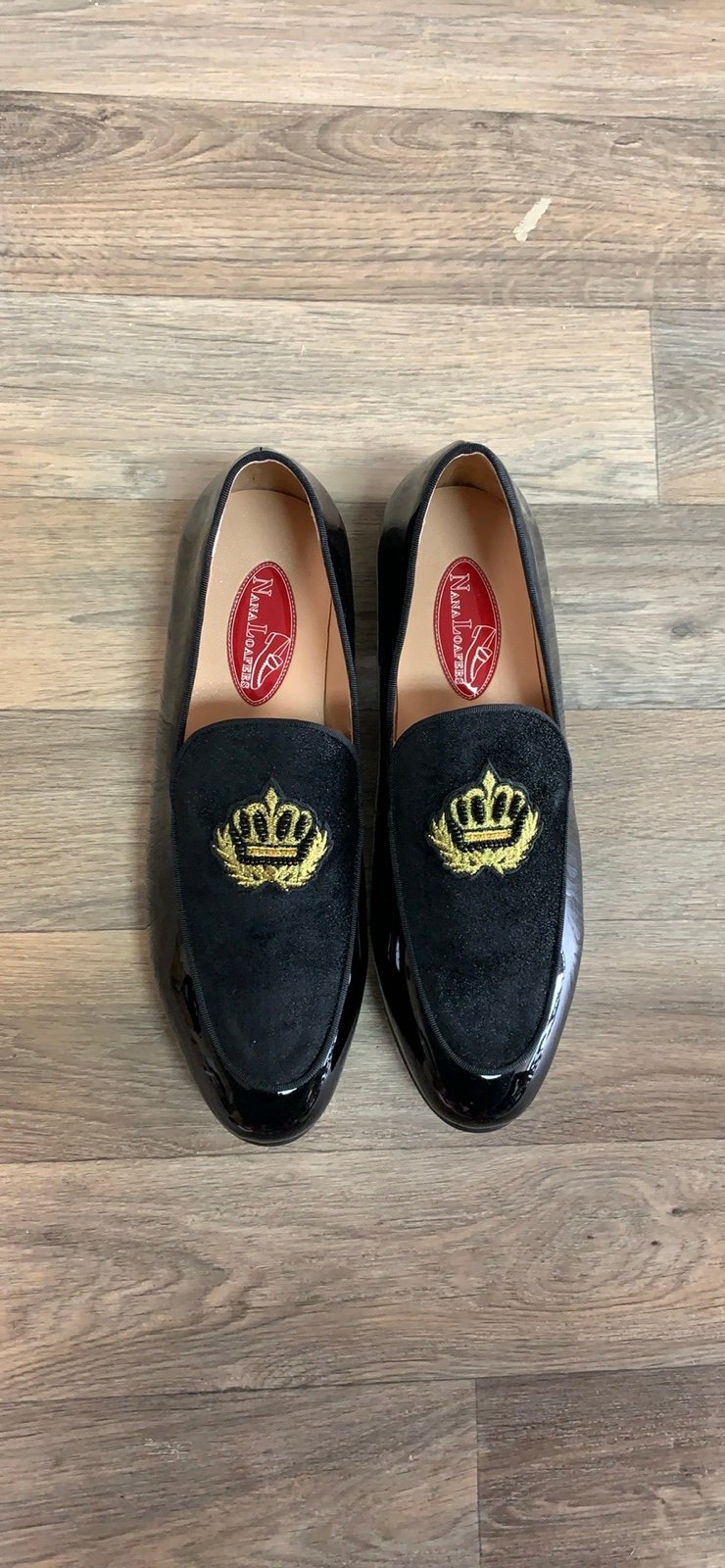 Men's velvet leather loafers