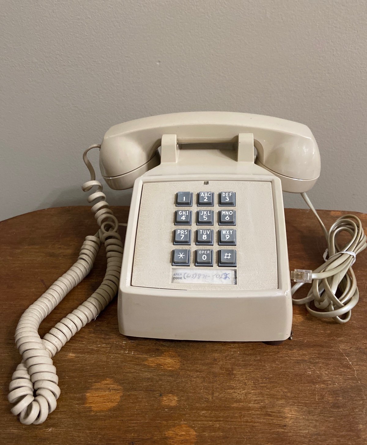 Vintage ITT Push Button Telephone Beige