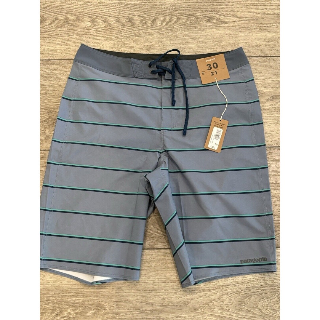 Patagonia Boardshorts Size 30 Stretch Hydropeak Blue Green Swim