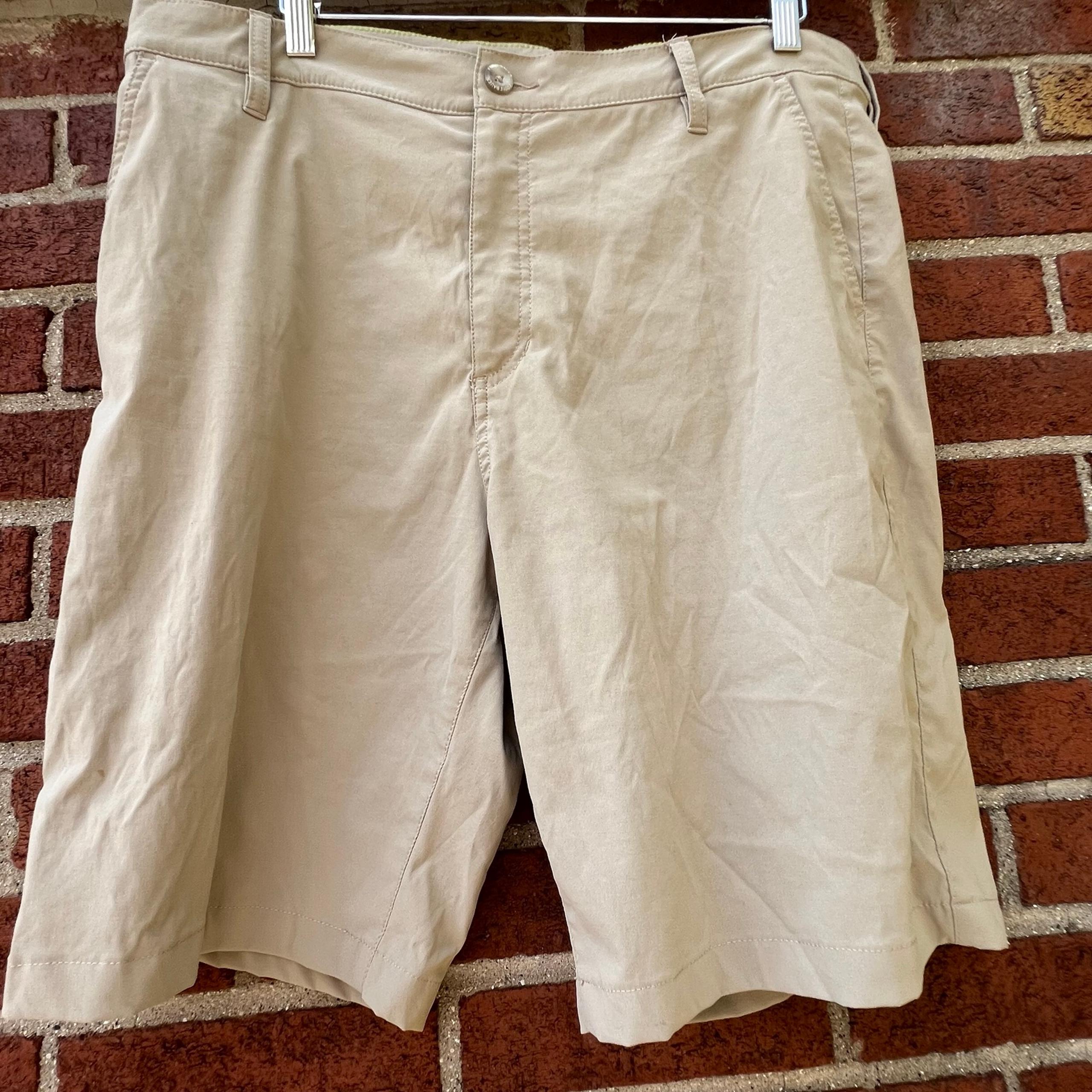 Eddie Bauer Takeoff Chino Flat Front Shorts Pockets 0607 Men's Size 38 Khaki Tan