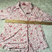 Kate Spade PJ's Women's Large Cropped Floral & Hearts Pajama Pink & Red