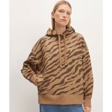 Everlane The ReTrack Hoodie Cocoa Tiger Stripe XS