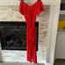 Seed Heritage Red Wide Leg Waffle Romper