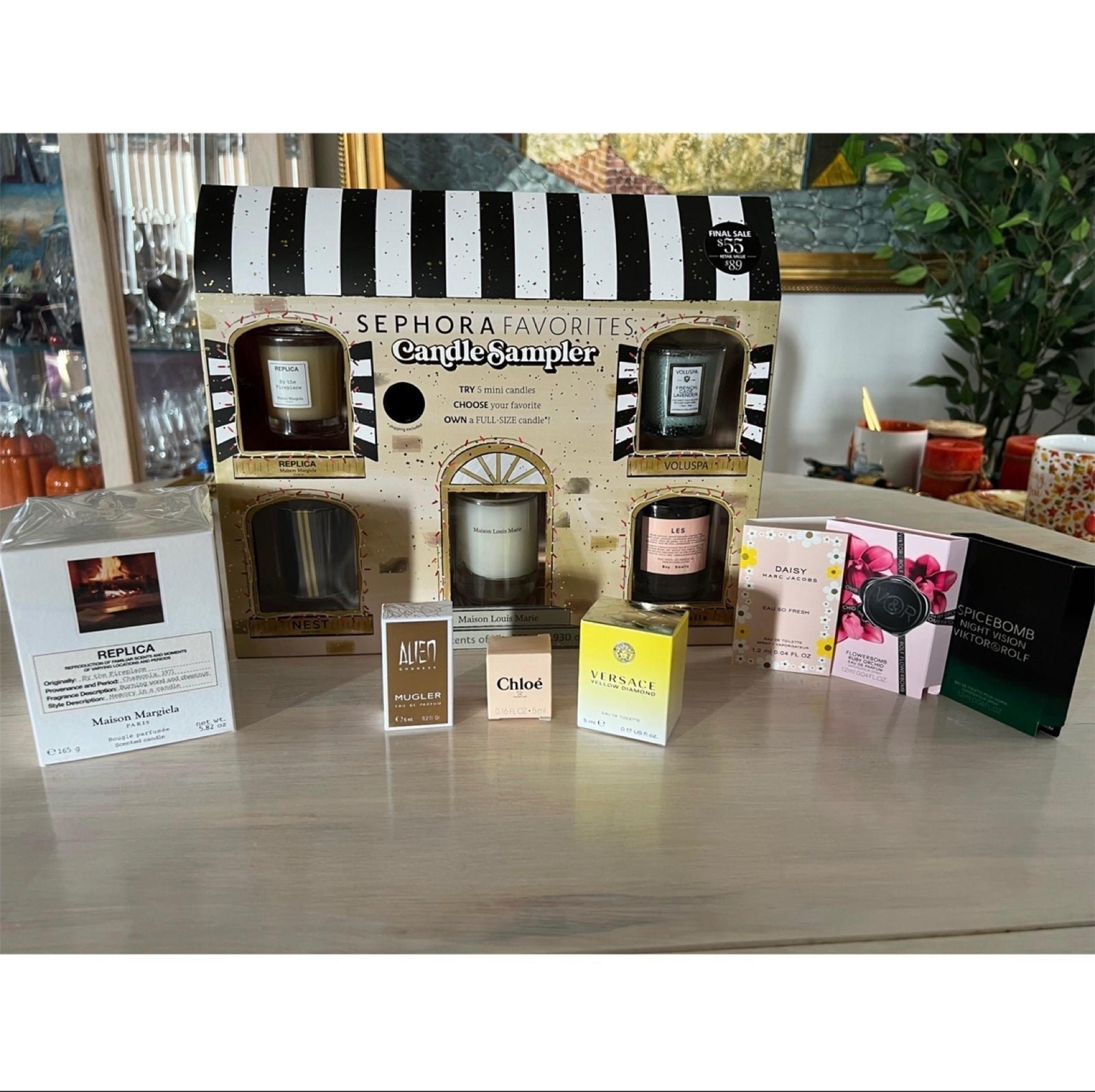 Luxury Candle and Perfume Set - Maison Margiela, Mugler, Chloé, Versace, Voluspa