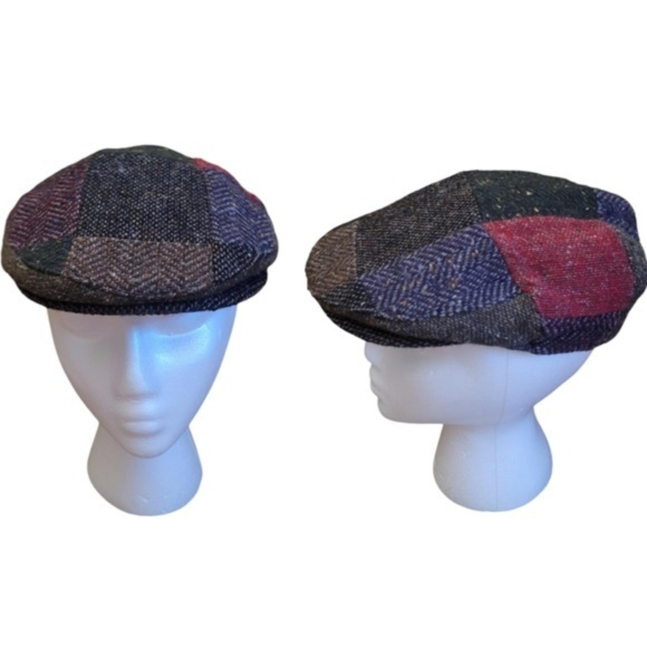 Vintage Hatman of Ireland Wool Multi-color Newboy Cap
