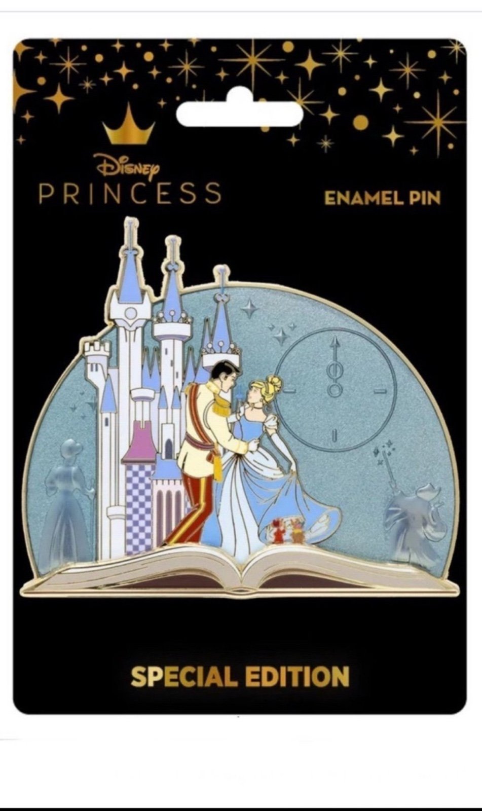 Disney Once Upon a Time Storybook Prince Charming & Cinderella Pin SE300 RETRIED