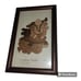 Vintage Laughing Buddha Frame 5X7 symbols of wealth Wooden Picture CS0006-134
