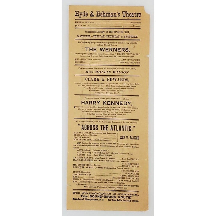 Hyde & Behman's Theatre Vintage Advertising Gold Coin Chewing__