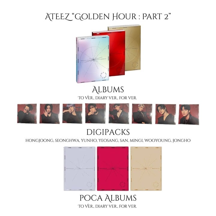 ATEEZ GOLDEN HOUR : Part.2 [Sealed] Album Lot ***DO NOT BUY***