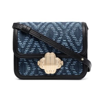 MAJE Clover print Denim crossbody