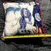 VTG Handmade Snowman Family Needlepoint Decor Pillow