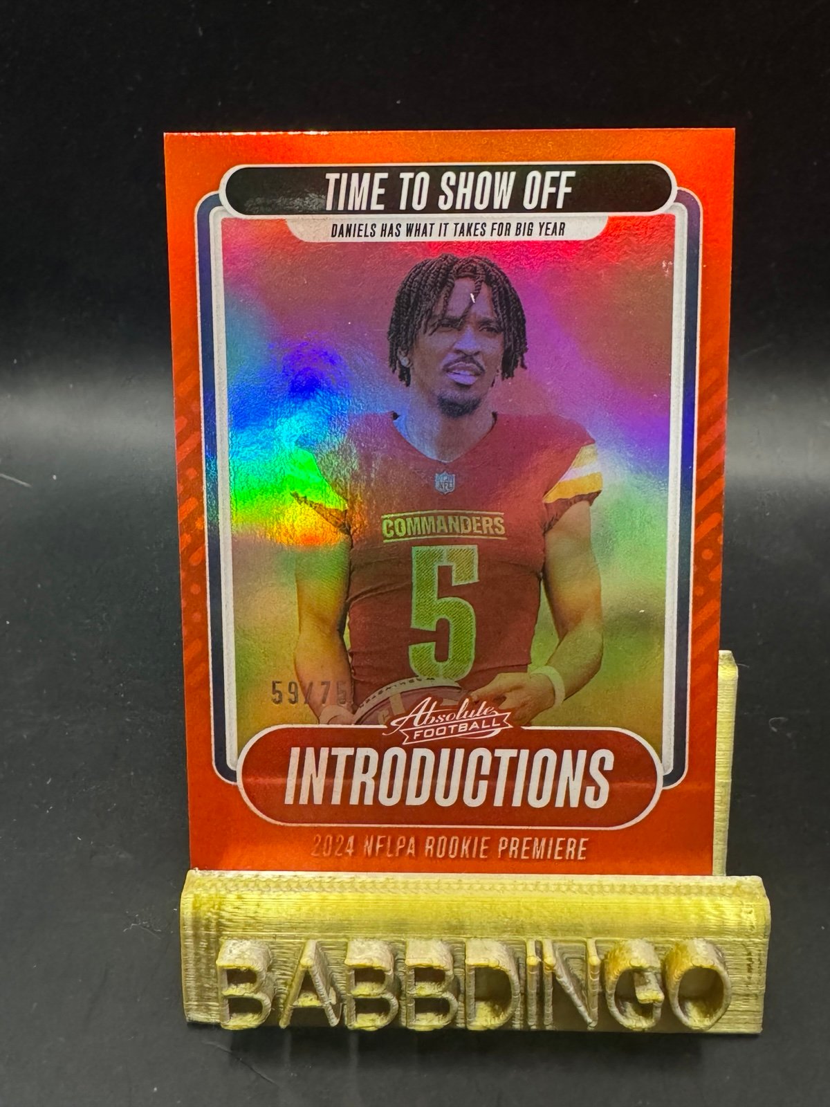 2024 Panini Absolute - Introductions Jayden Daniels Orange Spectrum RC /75 SP