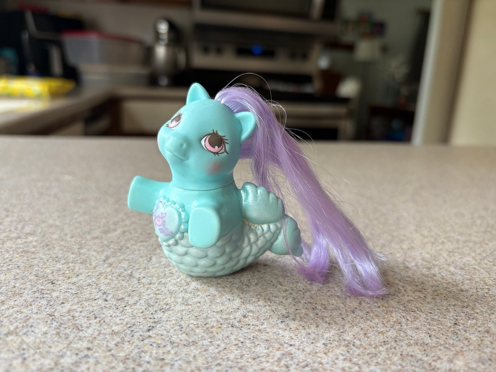 Vintage 1991 My Little Pony Fancy Blue Mermaid Pony Baby Sea Princess
