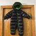 Michael Kors Black and Green Puffer Infant Snowsuit 6-12 months