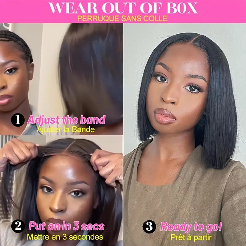 10inch Brazilian Straight Glueless Lace Front Human Hair -98sz