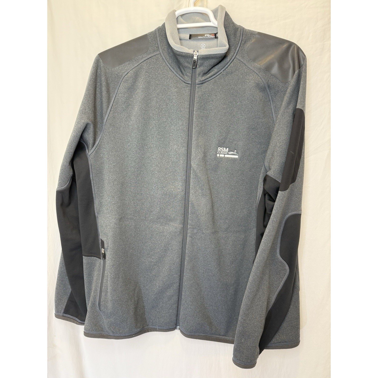 RLX Ralph Lauren Full Zip Fleece Lined Gray Jacket XXL RSM CLASSIC SEA ISLAND