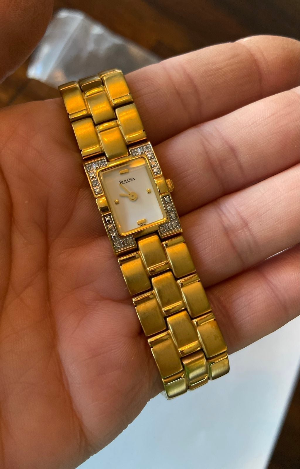 Woman's gold Bulova watch