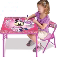 Minnie Mouse Table Blossoms & Bows Jr. Activity Set with 1 Chair-!+drf