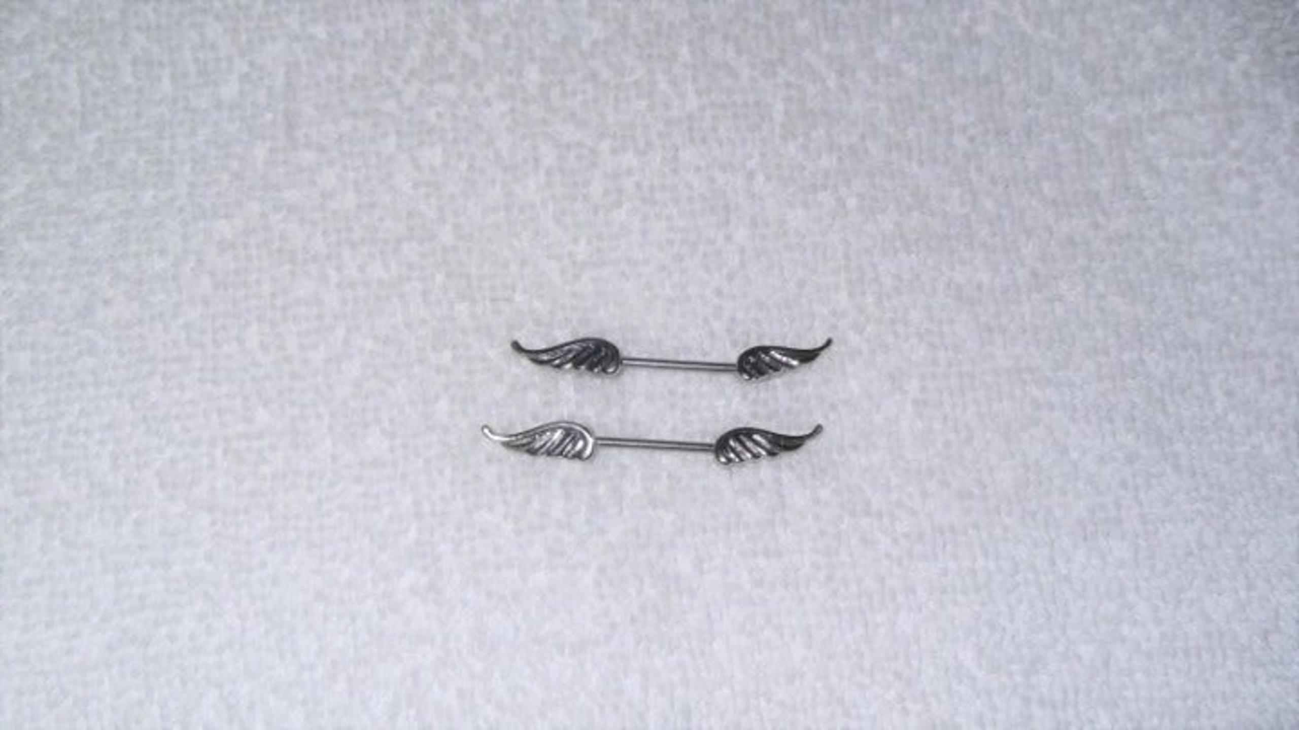 Angel Wings Nipple Rings Bars Piercing