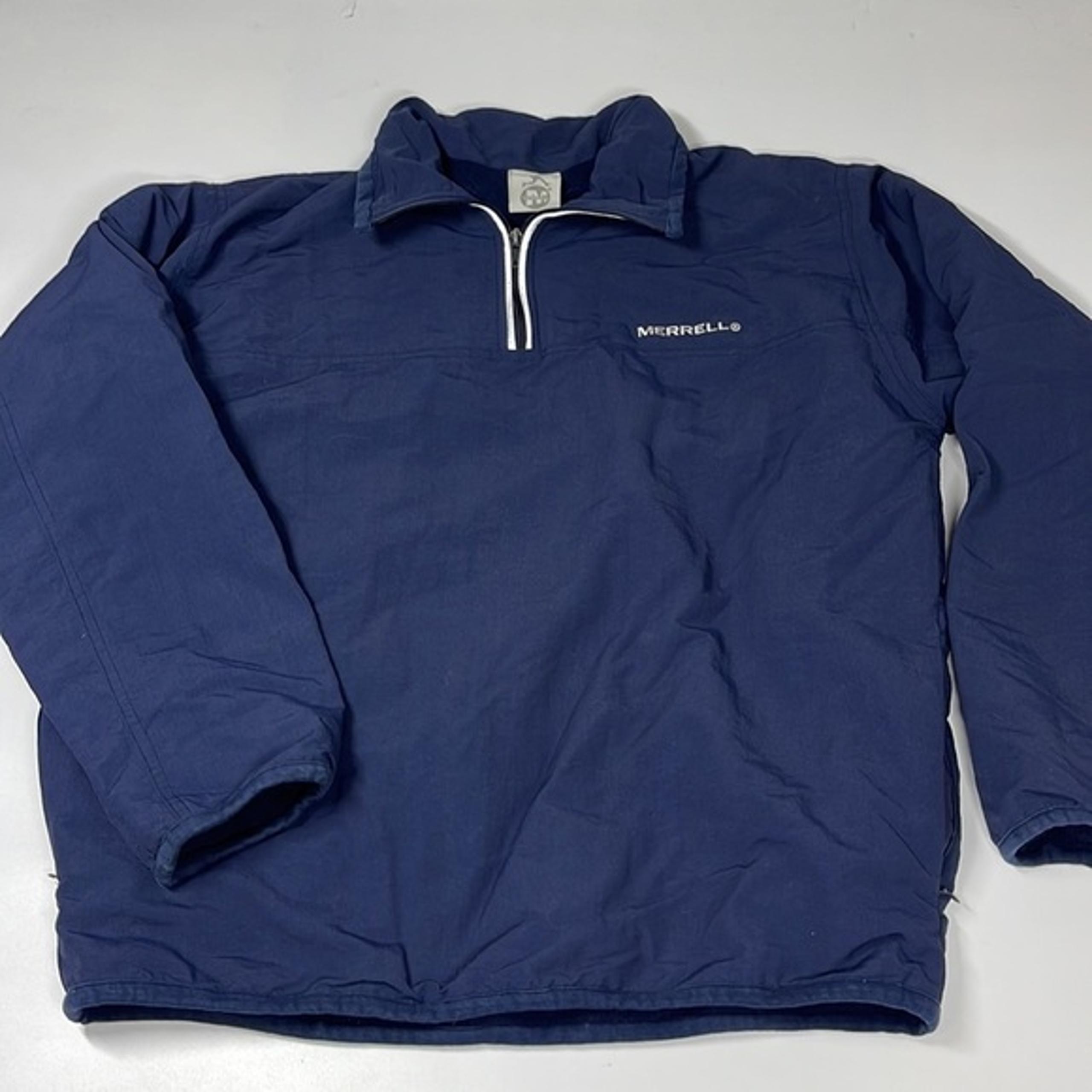 Merrell Men's Blue 1/4 Zip Pullover Jacket Lined Size Medium M