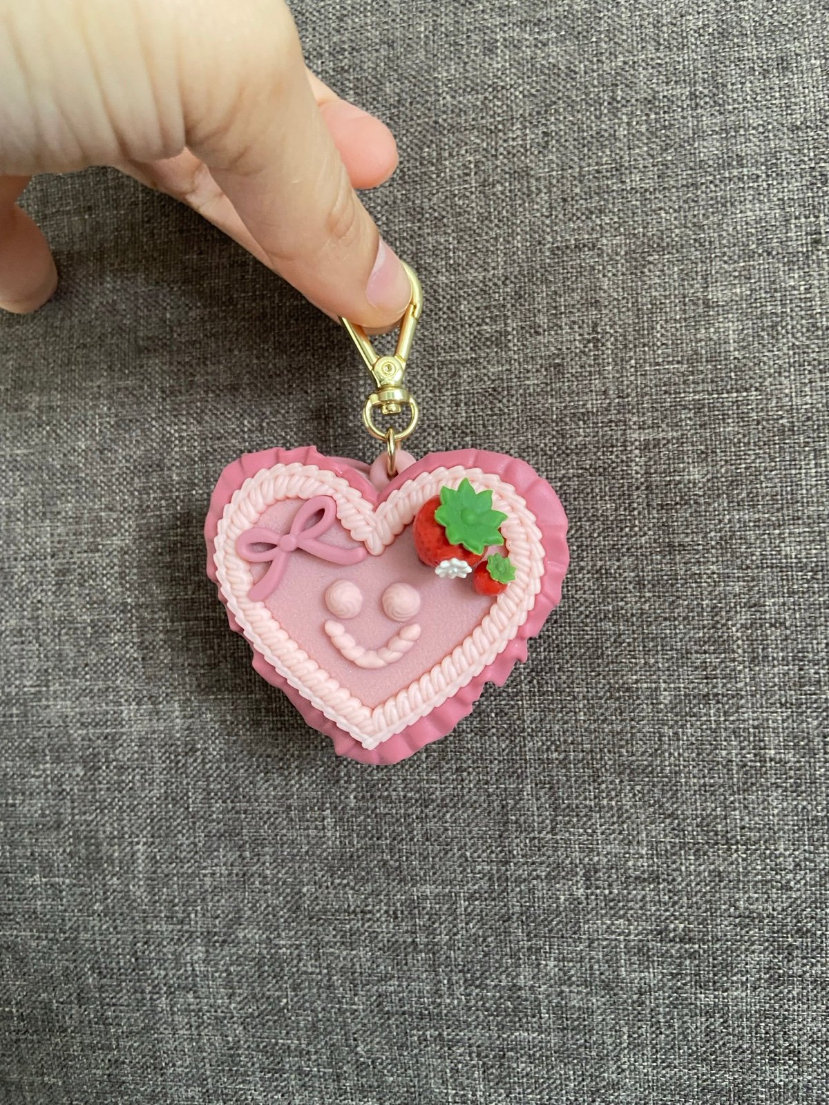 Bath and Bodyworks Cute Kawaii Strawberry Shortcake PocketBac Holder Keychain