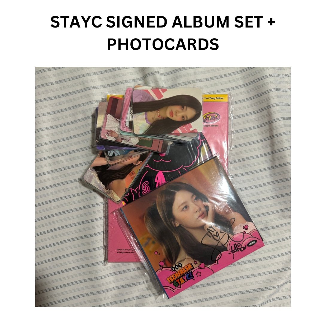 [ON HOLD DO NOT BUY] STAYC SIGNED ALBUM SET SEEUN PHOTOCARD