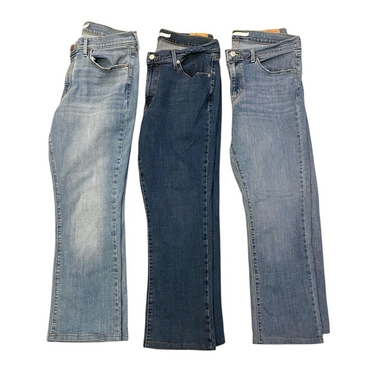 Lot of 3 Womens Levis Classic Bootcut Jeans Size 14 Medium & Dark Wash Denim