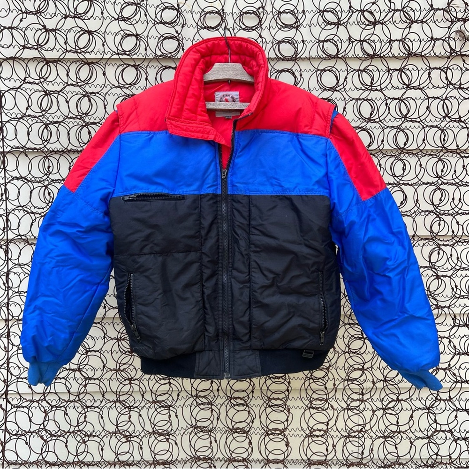 Primary color block jacket deals