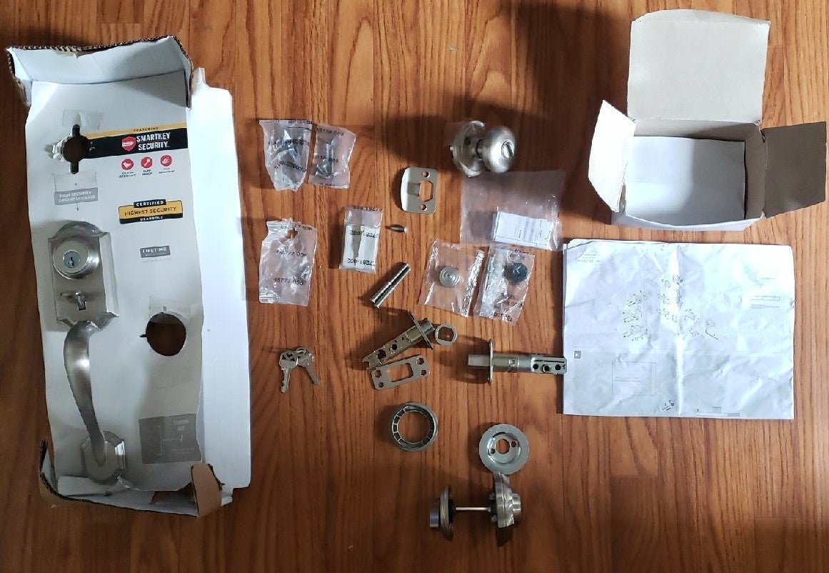 Front door lock set