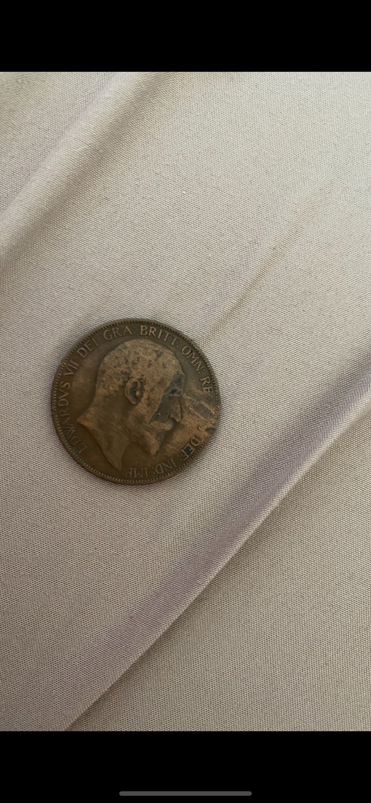1906 Georgivs V dei GRA Britt omn rex fid def inc imp bronze one penny coin