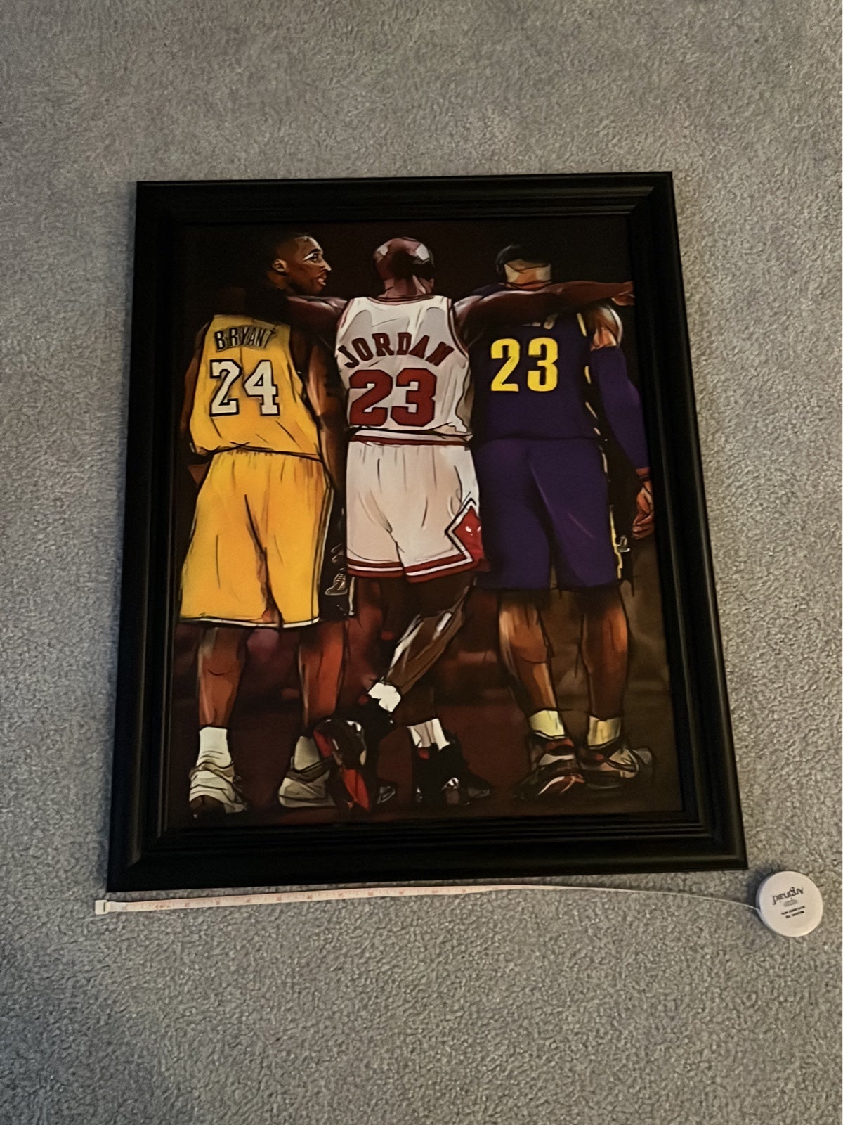 NBA stars canvas painting w/ frame