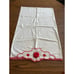 Set of two white regular pillowcases with embroidered flowers