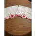 Set of two white regular pillowcases with embroidered flowers