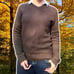 Patagonia Ribbed Merino Wool V-Neck Gingerbread Sweater, Size M