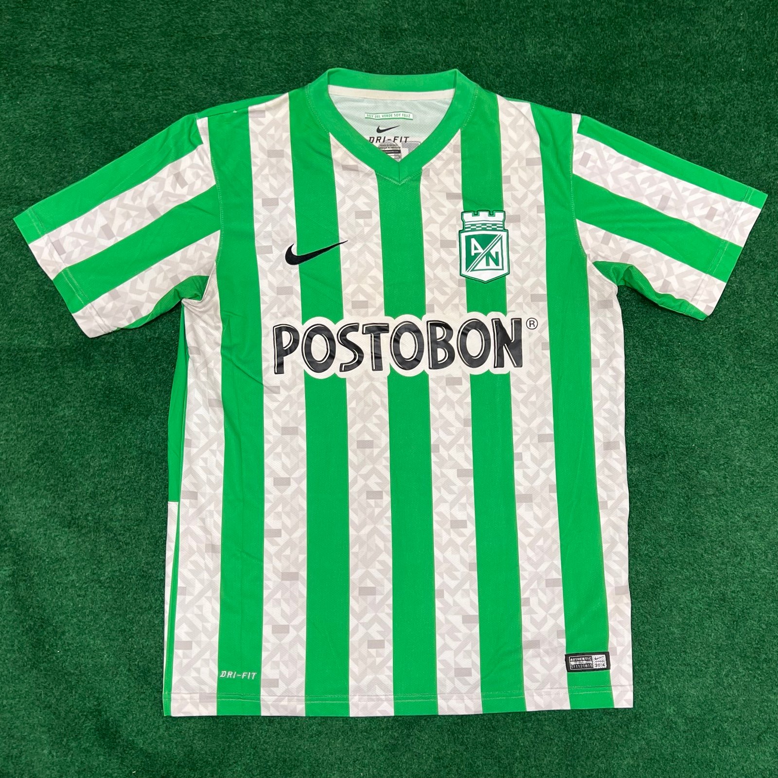 Nike Postobon Colombia Dri-Fit Atletico Nacional 2014/2015 Home Soccer Jersey
