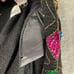 Vintage 80s Sweater Womens M Black Colorful Pullover Beaded Silk Angora Holiday