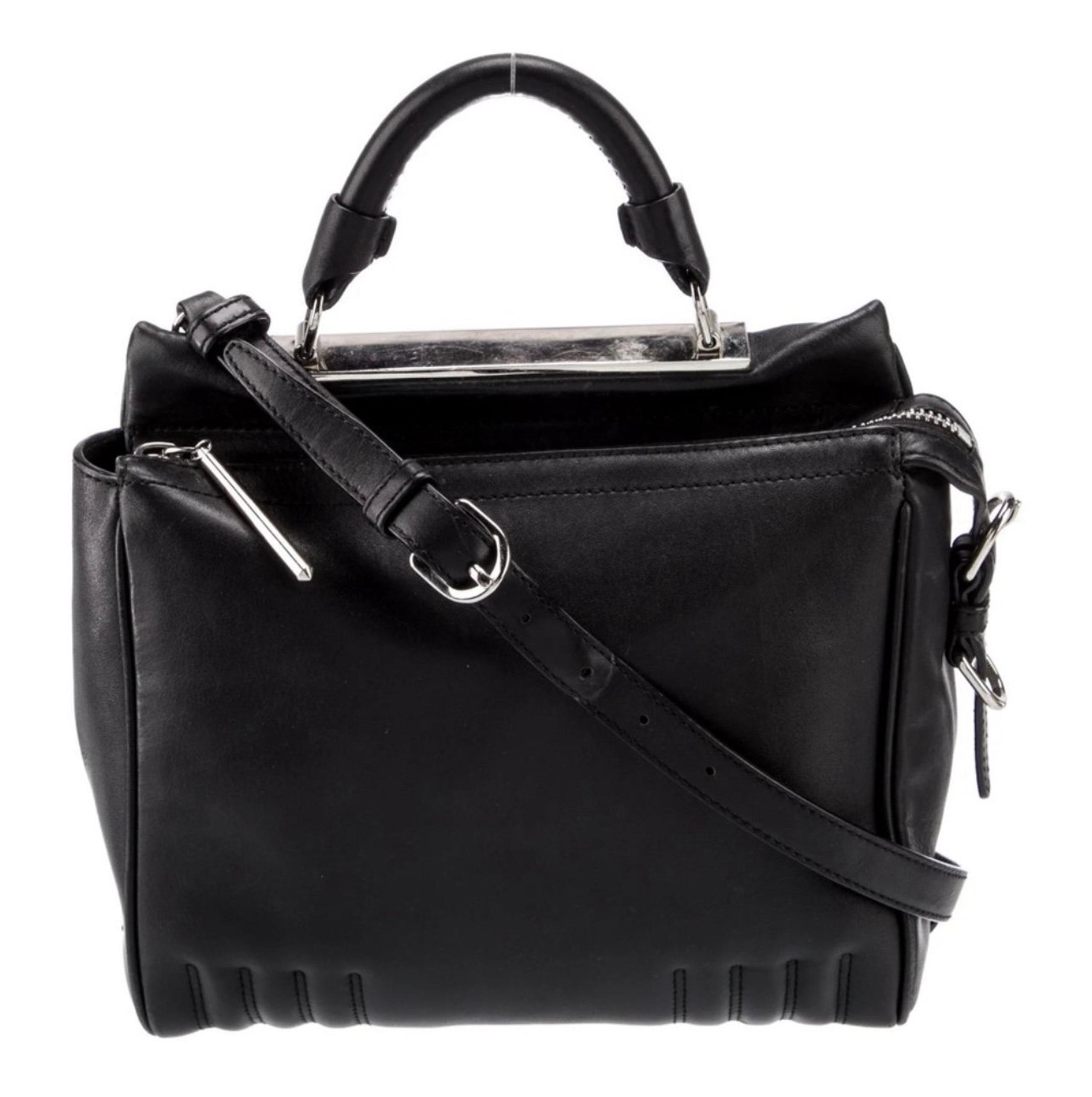 3.1 Phillip Lim Calfskin Small Ryder Black Satchel