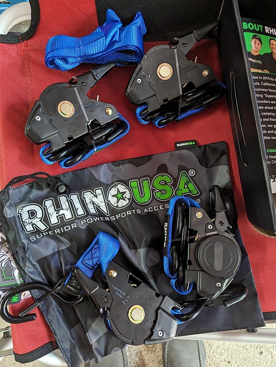 USA Retractable Ratchet Straps (4-Pack) - 1 Inch x 10 Feet