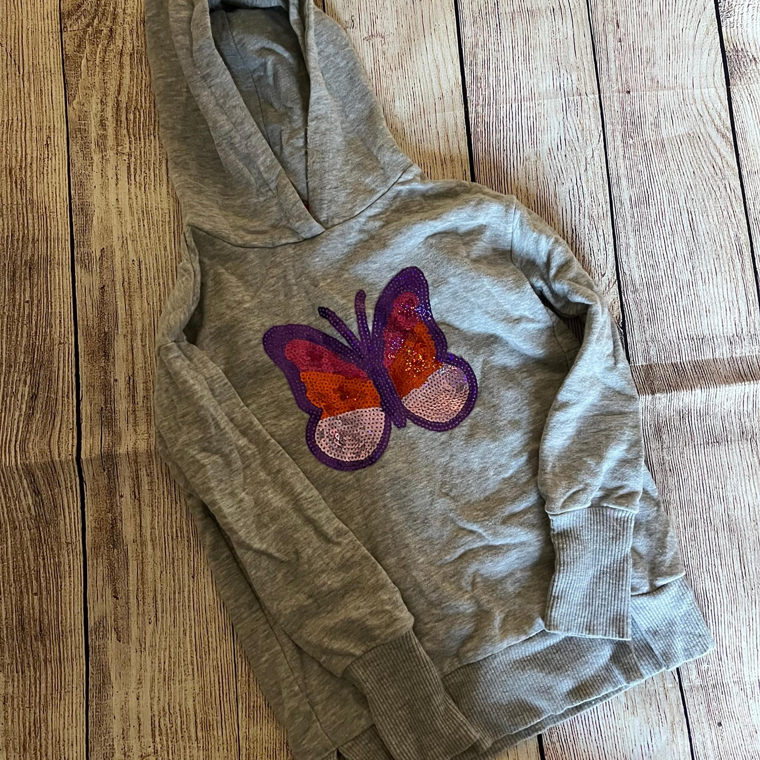 Girls MTA Sport Sequin Butterfly hoodie size 6/6X Small